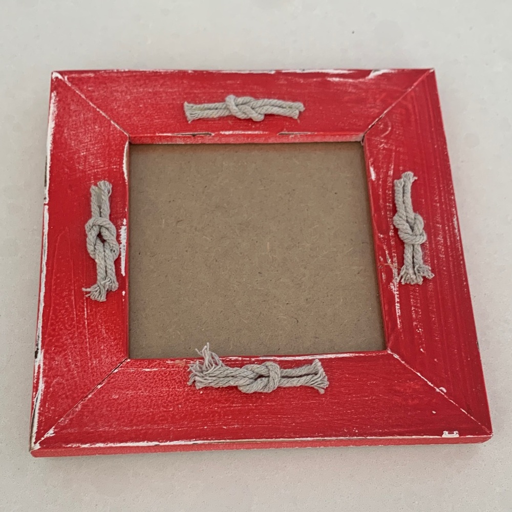 Red Nautical Rope Picture Frame